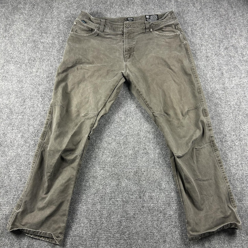 Kuhl Rydr Pants Mens 38x30 Gray Straight Leg Stretch Outdoor Workwear Casual